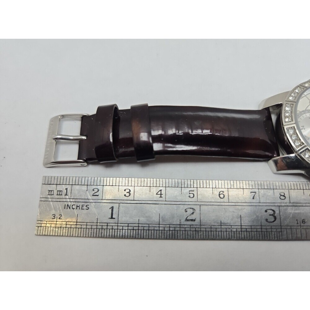 Marc Ecko E09518L1 Paradise Womens Crystal Bezel Silver Quartz Watch New Battery - Picture 9 of 12